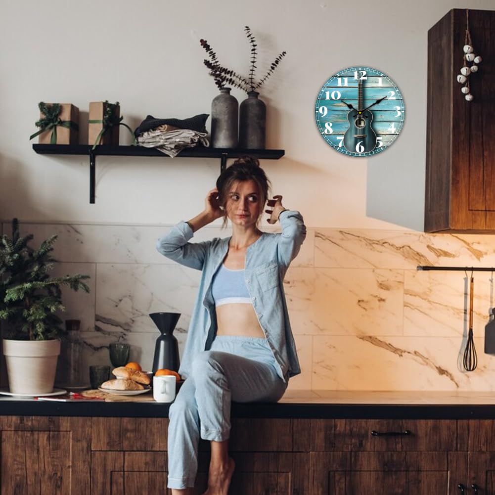 Dioche Horloge Murale De Guitare Guitare Horloge Murale Guitare