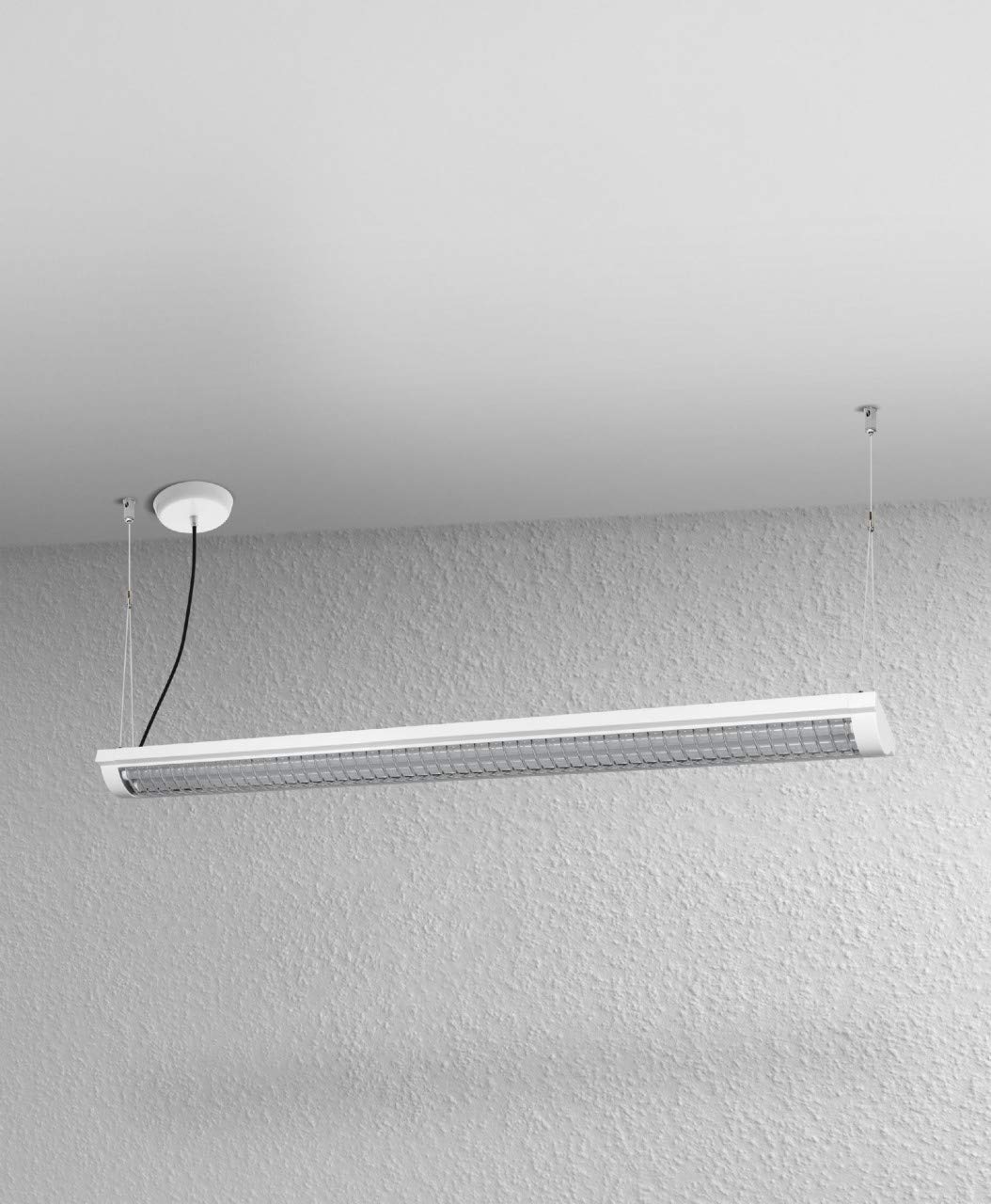 Ledvance LED Büro-Lichtleiste, Leuchte für Innenanwendungen, Klick-Dim über Wandschalter, Länge: 120 cm, LED Office Line Grid 4060000000000 Weiß