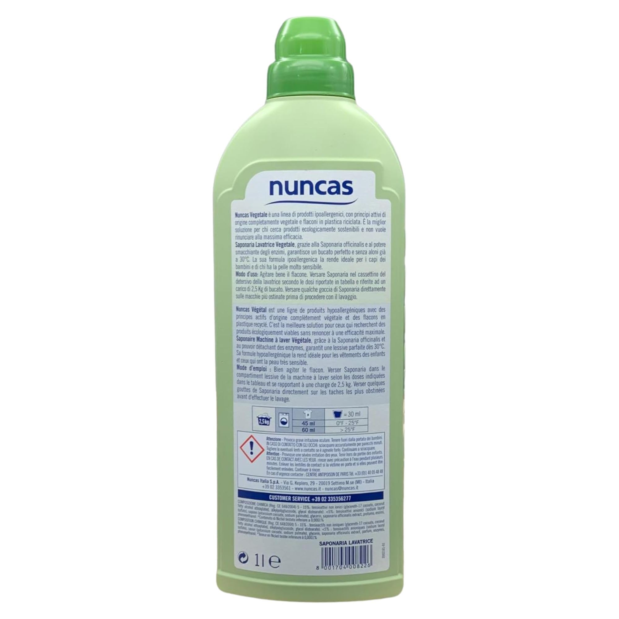 SET 3 VEGETALE SAPONARIA LAVATRICE 1 LT + IGIENIZZANTE SPRAY 150 ML.