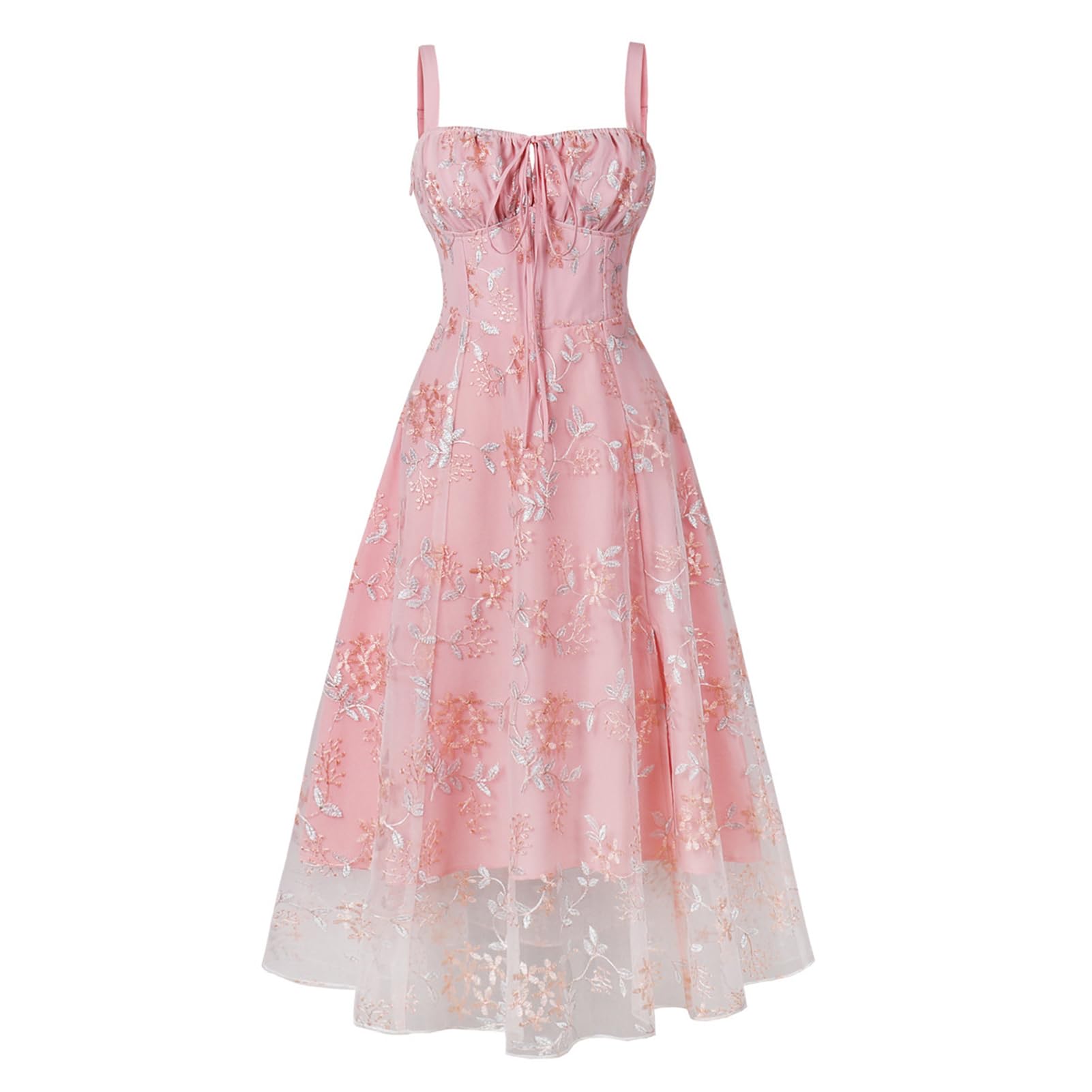 Women Floral Corset Dress 2026 Boho Midi Sundress Summer Dress
