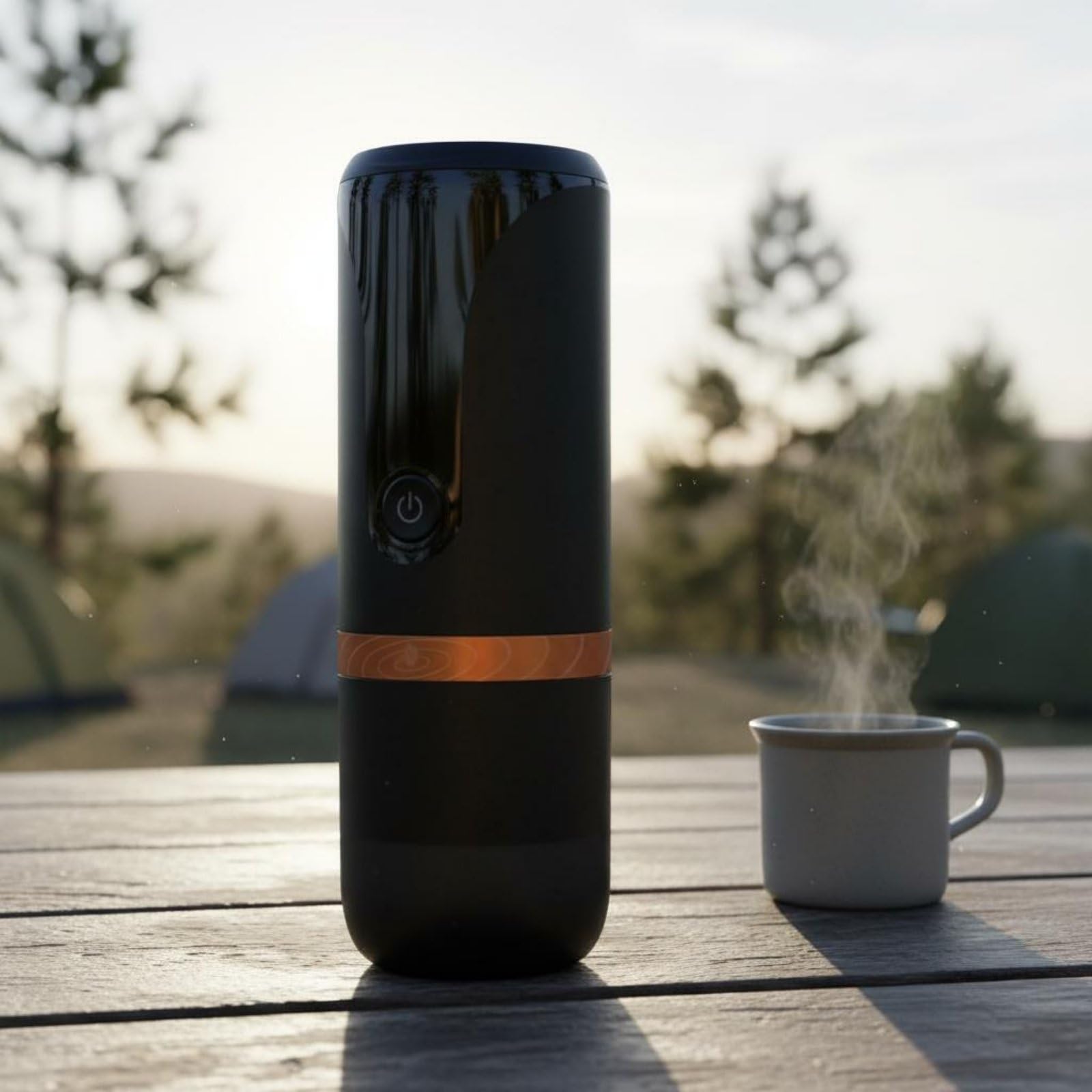Tragbare Espressomaschine Kaffeekocher Kaffeemaschine Reisegerät aus Lebensmittelechtem 120 Ml Einzelportion für Camping Büro Reise Alltag