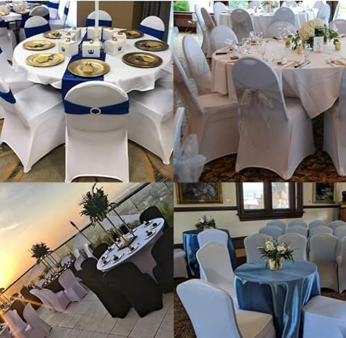 Cufzuz Spandex Dining Room Chair Covers For Living Room - Universal Stretch Chair Slipcovers Protector For Wedding, Banquet, And Party (Royal Blue, 10 Pcs) #TOP5