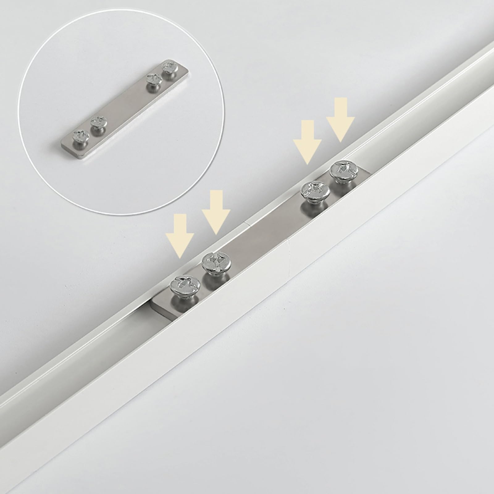 Tringle à rideaux silencieuse en aluminium de 1,80 m, système coulissant pour salon et chambre à coucher, comprend des rouleaux, parfait pour les cloisons de séparation et les rideaux élégants.