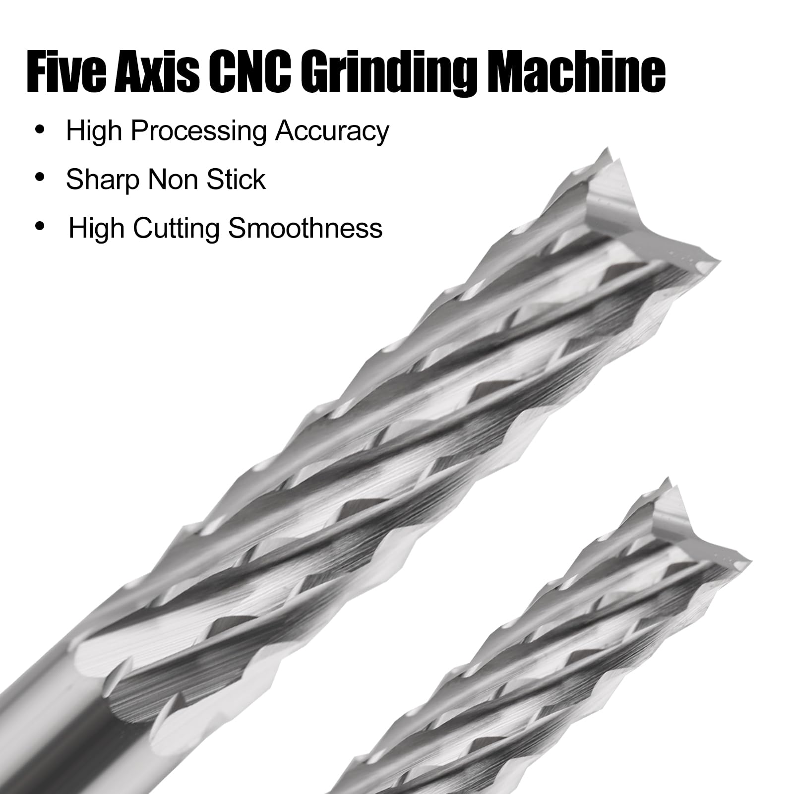 EU_HOZLY 3.175mm Hartmetall-Endfräser Gravierbits CNC-Leiterplatten-Maschinen 1.0mm Schneidkanten-Packung von 10