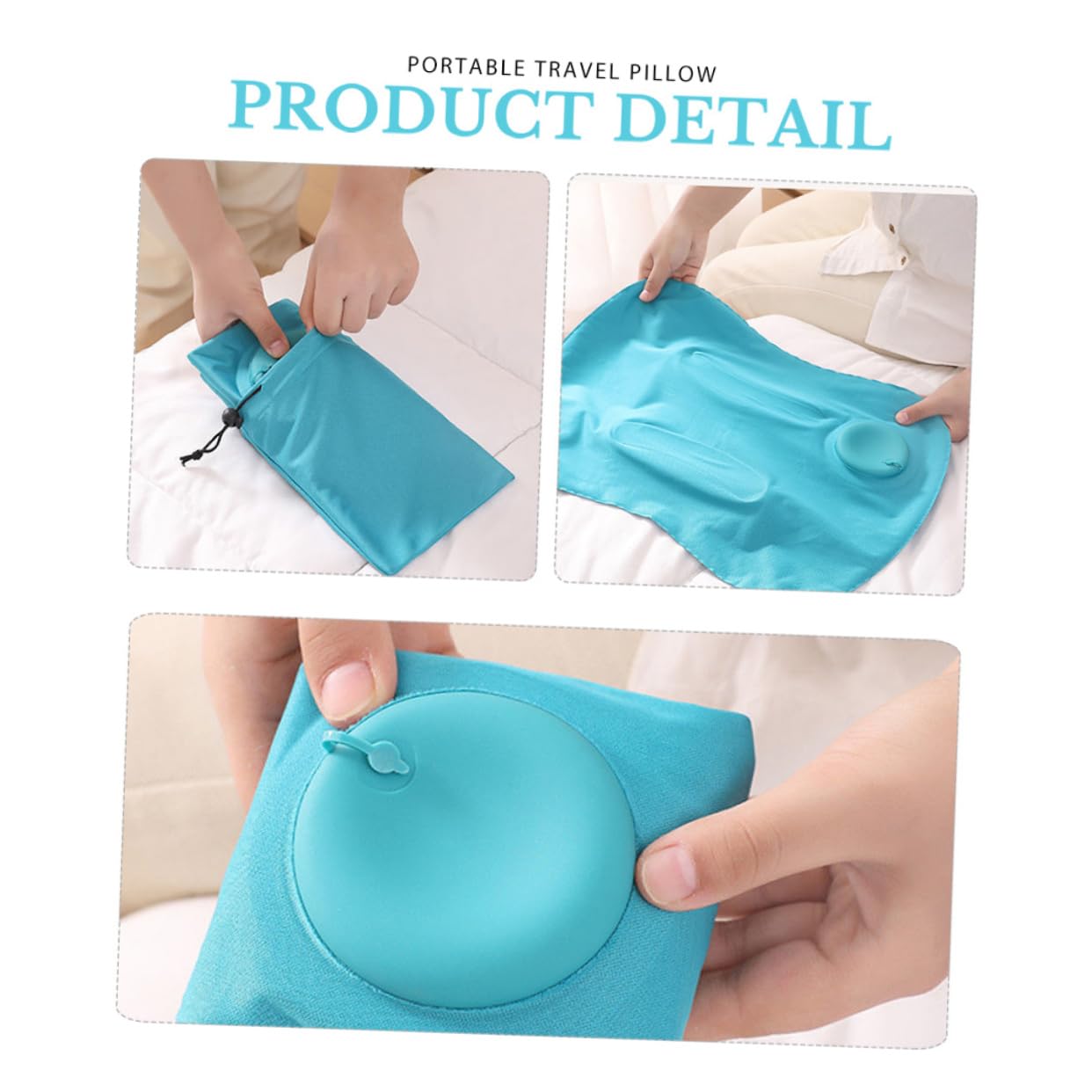 Cabilock 3piezas Almohada Inflable De Cojín De Espalda Portátil Almohada De Camping y Ligera para y Actividades