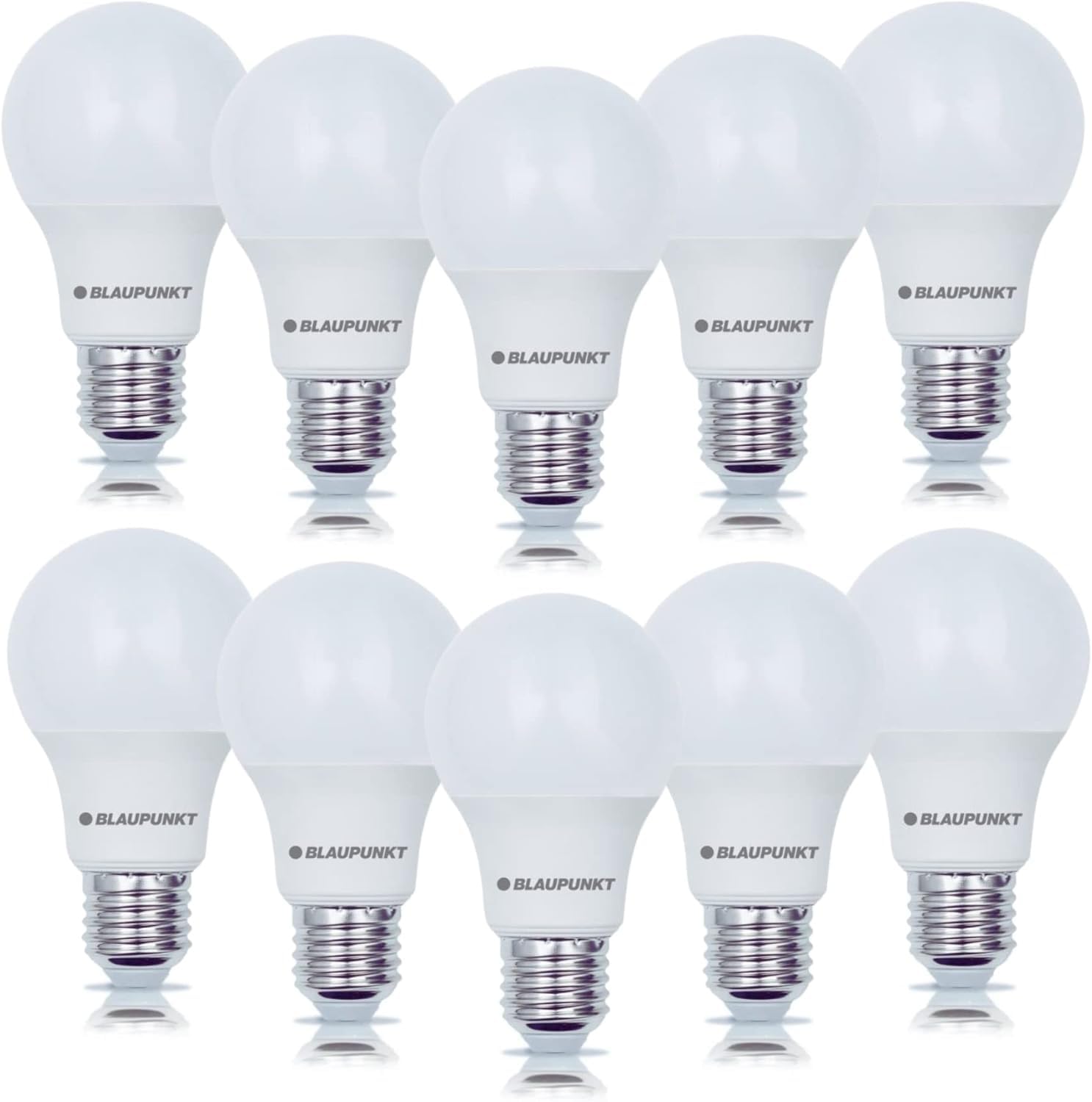 BLAUPUNKT E27 Standard Bulb 6W 600 Lumens 4000K Neutral White, 10-Pack