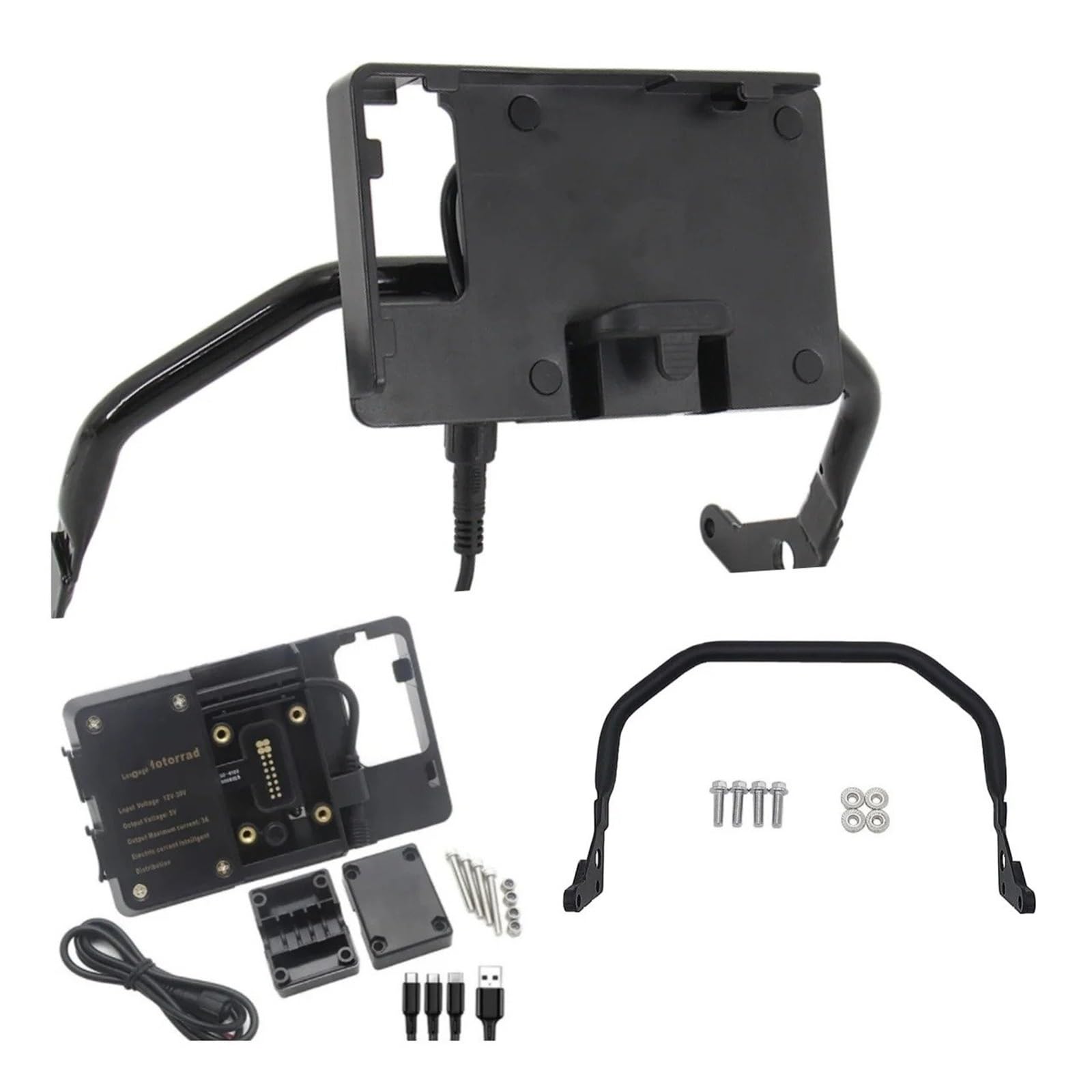 navigazione GPS Staffa Supporto Per Ricarica Cellulare Per BMW Per R1200GS Per R1250GS LC Per ADV R 1200 GS Per Adventure Staffa Per Navigazione GPS Da 12 Mm(2)