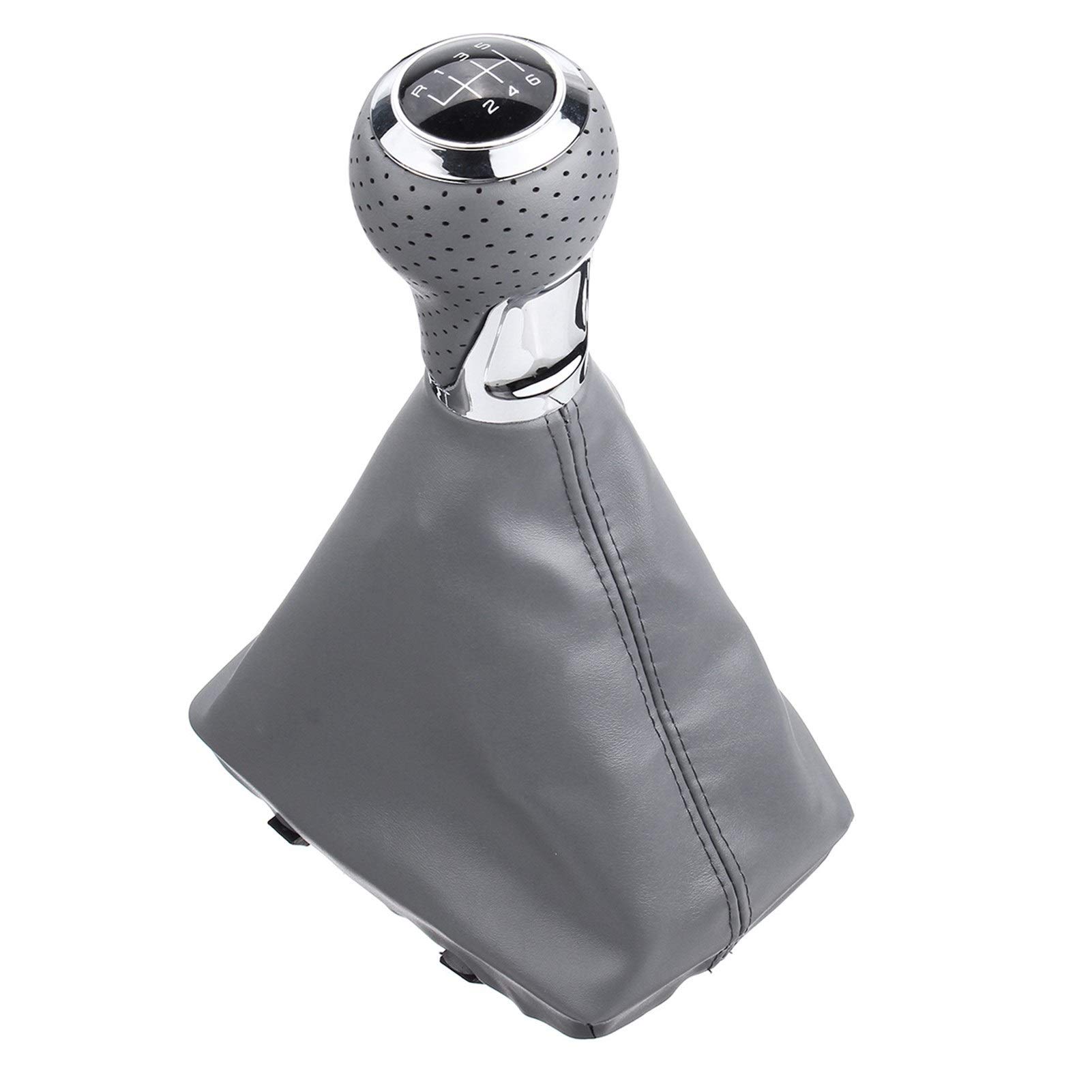 Buy Gear Stick Shift Knob 6 Speed PU Leather Car Manual Gear Shift Knob