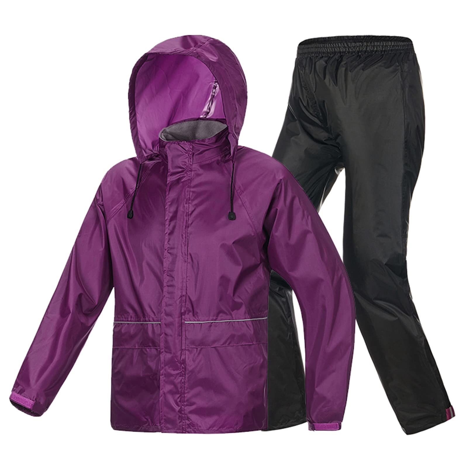 Vestito da pioggia (giacca + pantaloni), cappotto a pioggia impermeabile al 100%, poncho di pioggia unisex traspirante, cucitura nastrata, per campeggio, escursioni o qualsiasi attività all'aperto