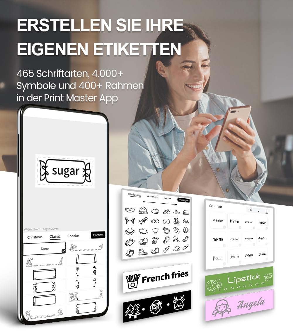 Labelprinter Dymo LetraTag 200B draagbaar bluetooth 12mm zwart - Office