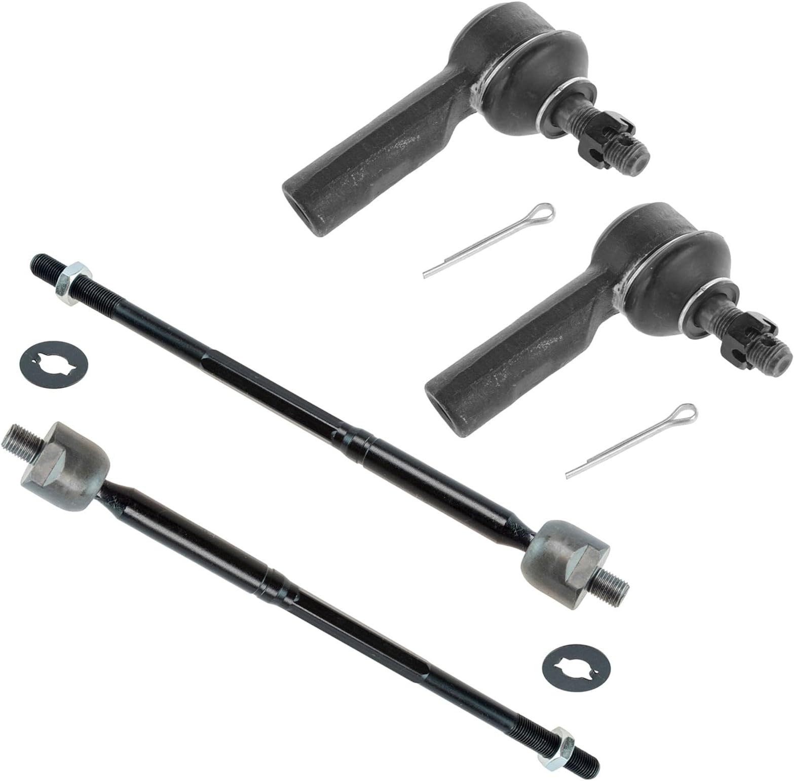 Front Inner and Outer Tie Rod Set 4 Piece Compatible with 2004-2006 Scion xA 04-06 xB 2003-2005 Toyota Echo