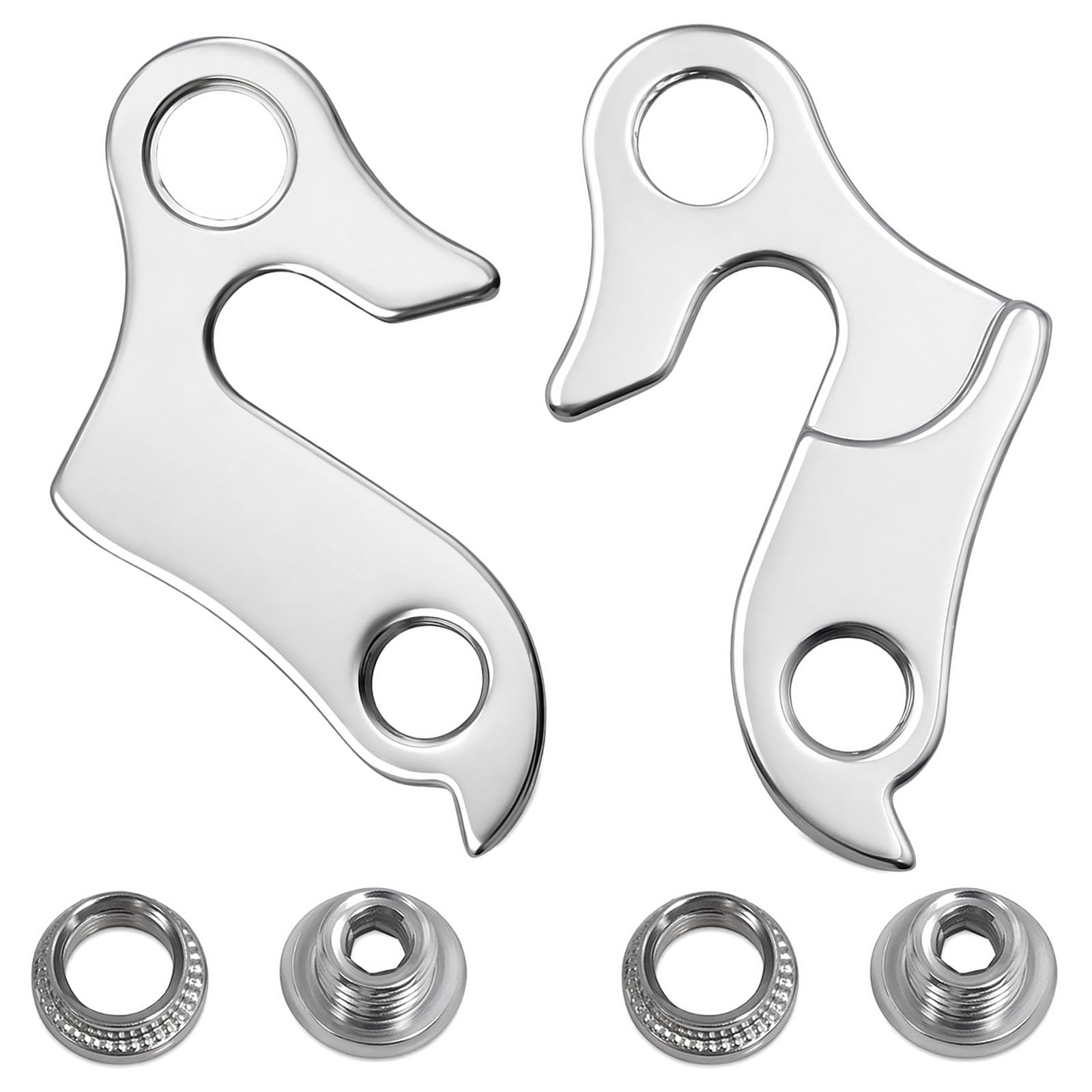 2Pcs Aluminum Alloy Rear Derailleur Hanger Replacement, Bicycle Gear Mech Tail Hook Adapter Dropout, Compatible with Carrera Vengeance Vulcan Cube MTB Road Bikes