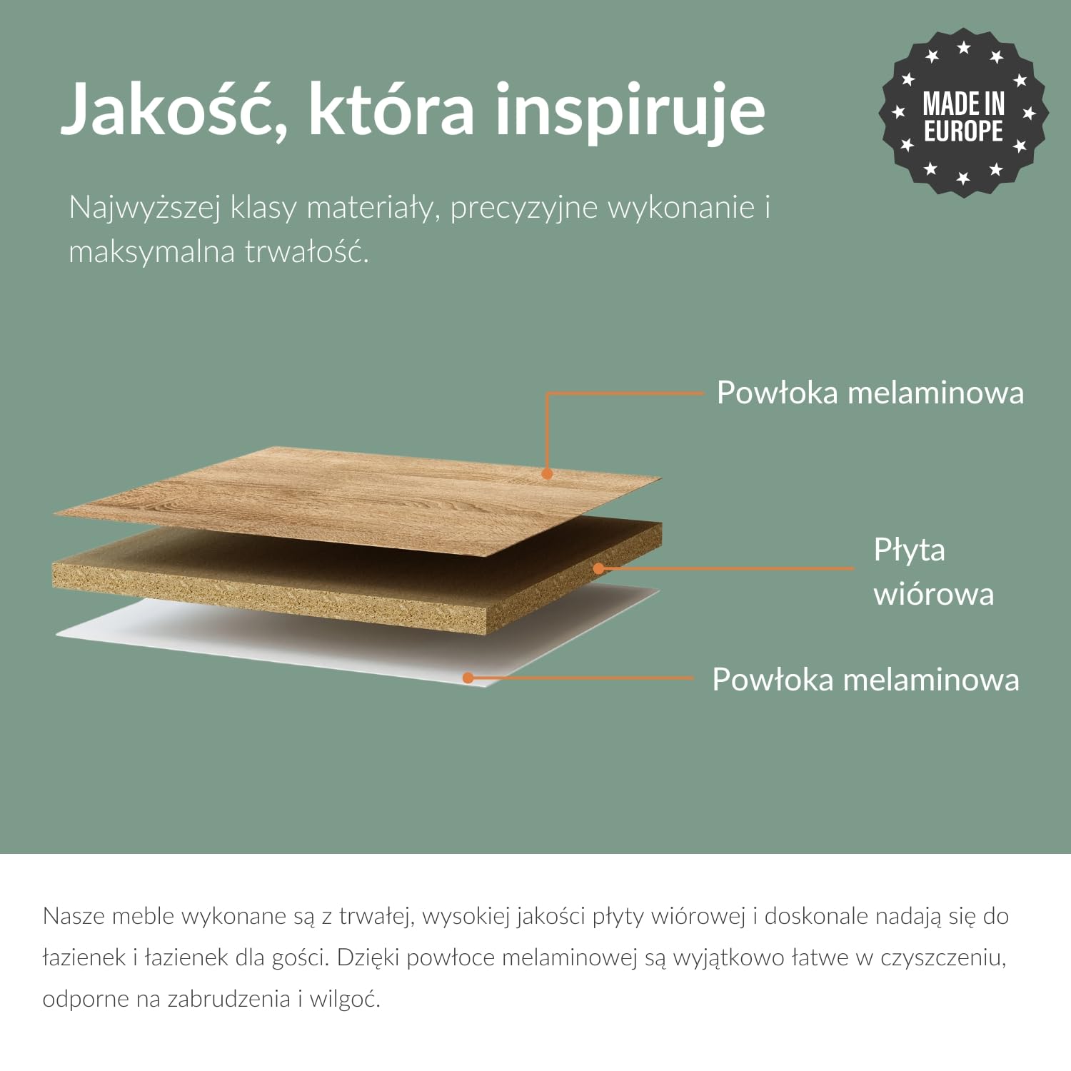Planetmöbel Szafka łazienkowa z lustrem 50 cm, Meble łazienkowe, Szafka z drzwiami i 2 półkami szklanymi, 47,6 x 67,6 x 13,8 cm, dąb Sonoma
