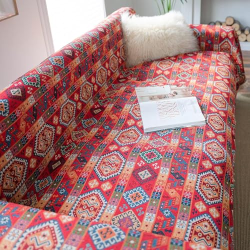 Vclife SF002-GH-XXL Couch Covers Boho Sofa Covers For 3-4 Cushion Couch Sofa Cooling Pet Friendly Cotton Linen Sofa Slipcover thumb #7