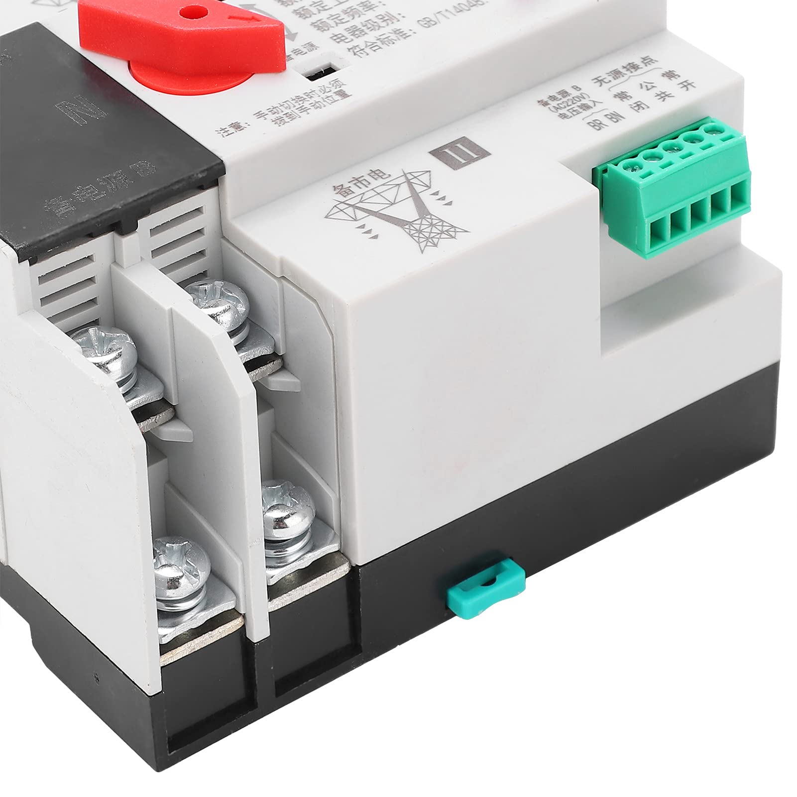 Automatyczny Przełącznik Zasilania na Szynę Din ATS Mini ATS 2P Bezprzerwowe Elektryczne Przełączniki Wyboru Zasilania 230V 230(100A)