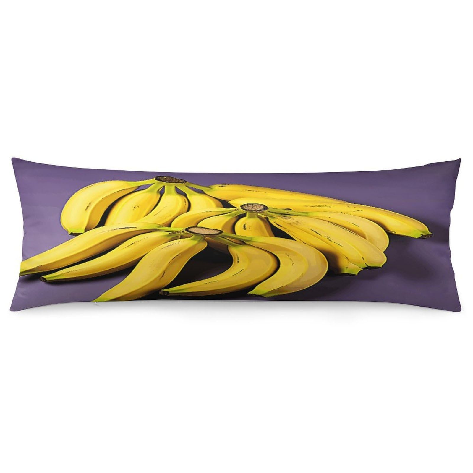 Unique Banana Fruit Pillow Cover with Zipper Pillow Case Super Soft and Cozy Body Pillowcase 19 X 53 Inches Luxury Long Pillowcase for Couch Sofa Chair Bed Home Decor Pillows Cover