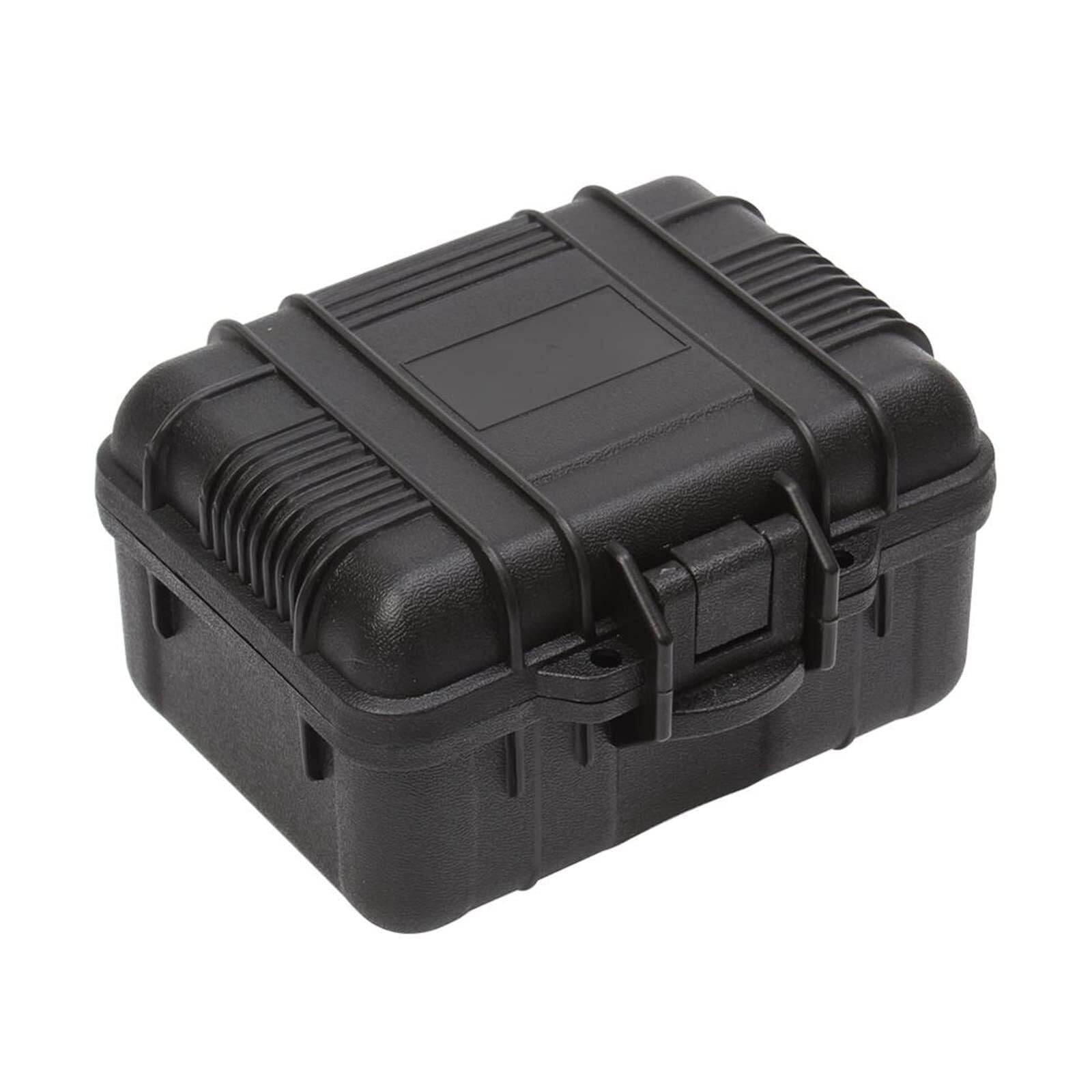 Tool Box Plastic Toolbox Sealed Waterproof Equipment Box Shock-proof Instrument Case Safety Protective Tool Outdoor Portable(Black)
