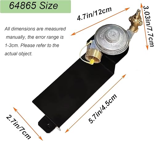 Miniatura 7 de 64865 Regulador de válvula de parrilla de gas compatible con Weber Q2000 Q2200 Series 53060001, 54060001, 54060301, 396002, 566001, 566002, parrilla