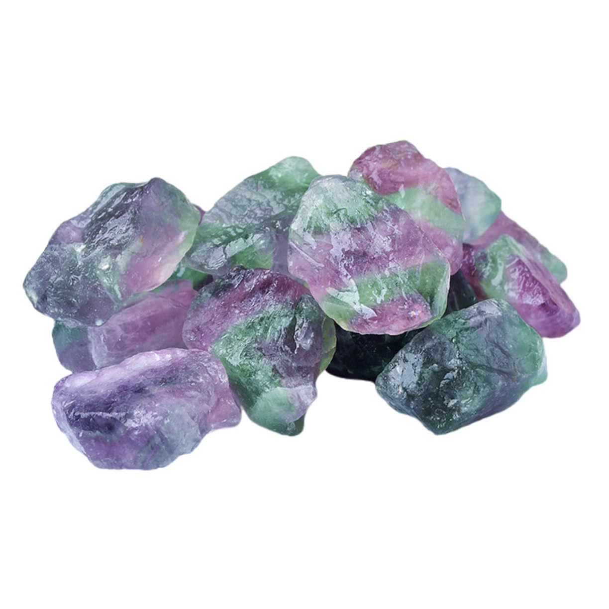 ULTECHNOVO Handgefertigter Aromatherapie Diffusor aus Natürlichem Fluoritstein Mehrfarbiges Dekorationsornament für Angenehmes Scented Stone Block