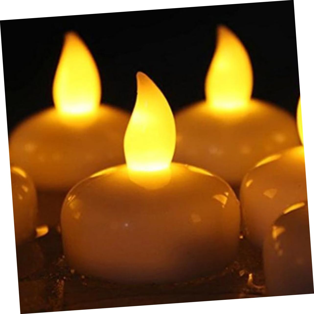 Alipis 24 Piezas Velas Flotantes Impermeables Luces LED Luz de Vela Electrónica para Decoración de Bodas Flotantes Agua