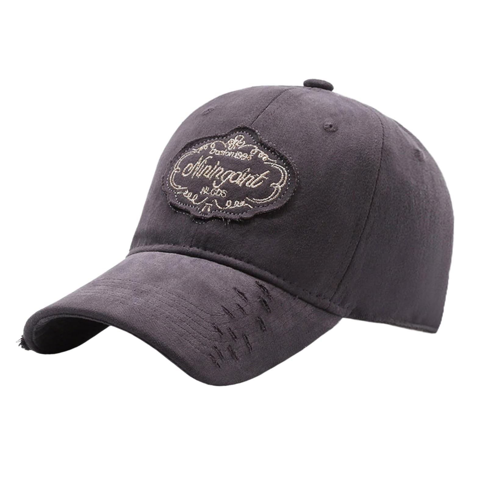 Baseball Cap, Unisex Adjustable Casual Summer Plain Vintage Distressed Cotton Embroidered Trucker Hat Edge Grinding Do Old Hat