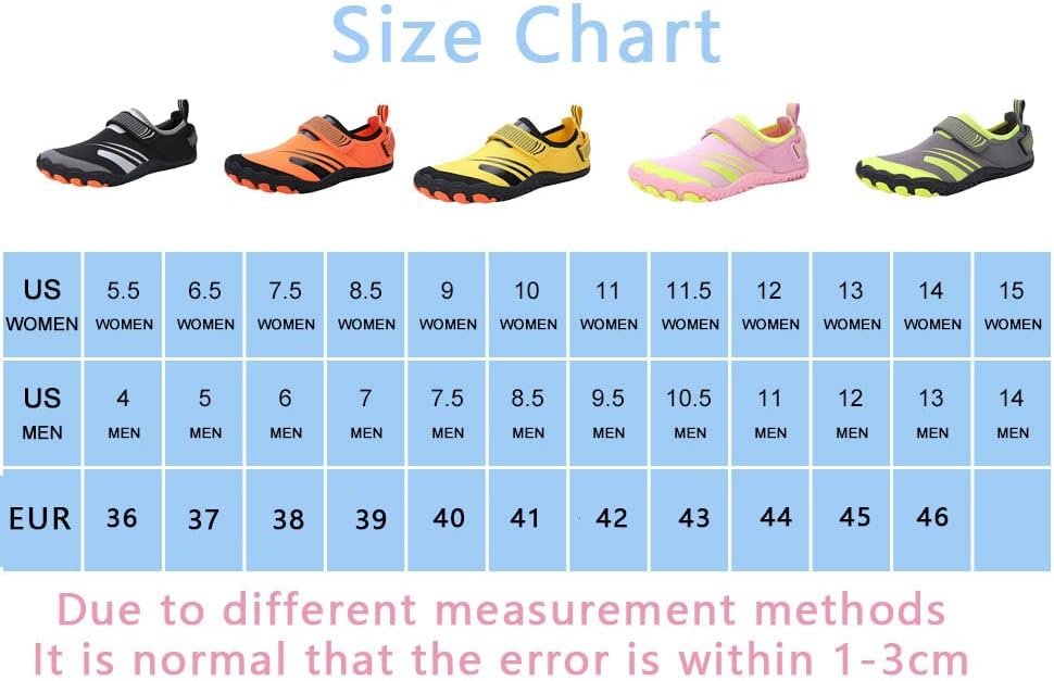 Miniatura 7 de Aeefnuie Zapatos deportivos de senderismo para hombres y mujeres, zapatos de playa de secado rápido, zapatos de agua descalzos para correr, zapatos