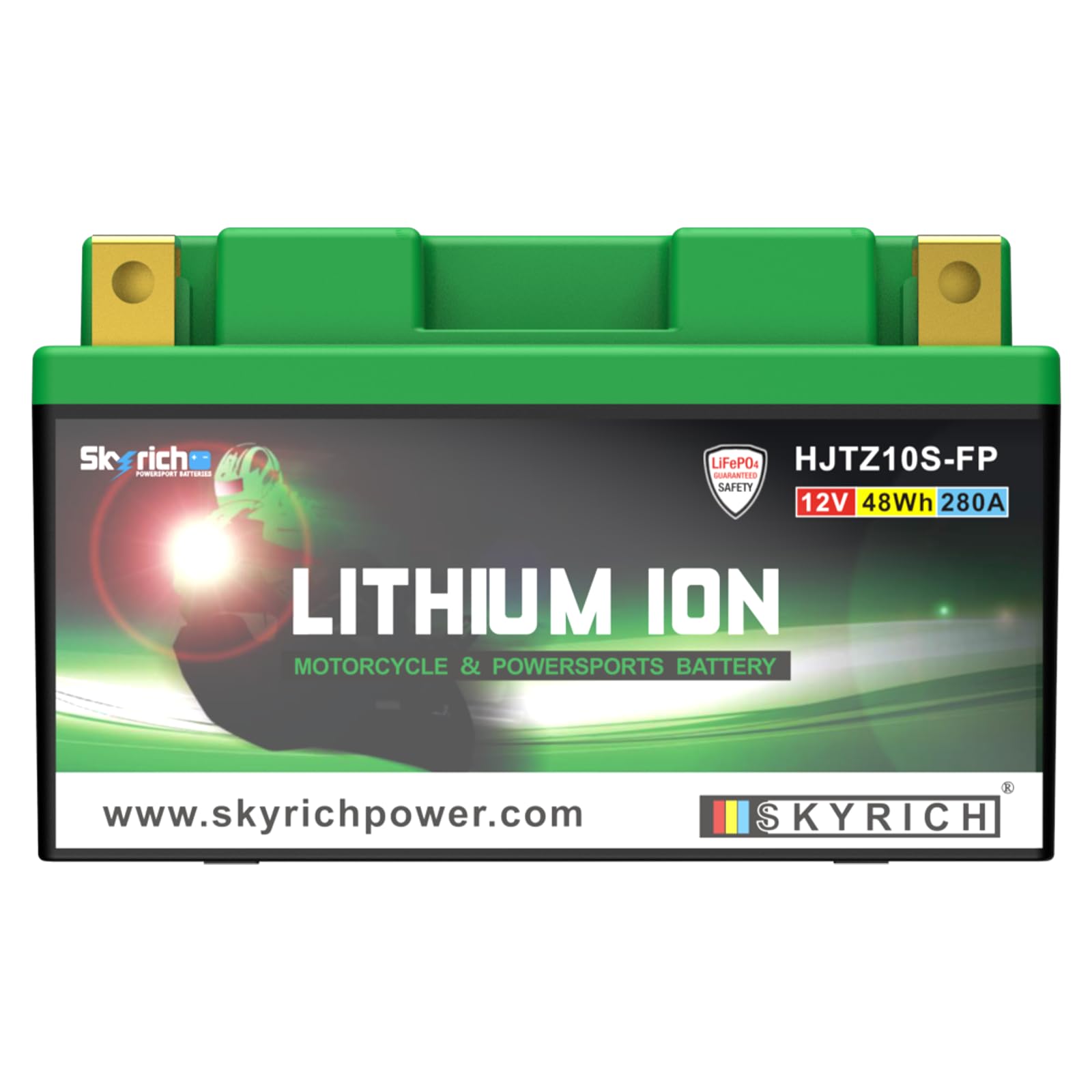Skyrich - Batteria moto Litio YTZ10S-BS 12V 4Ah HJZ10