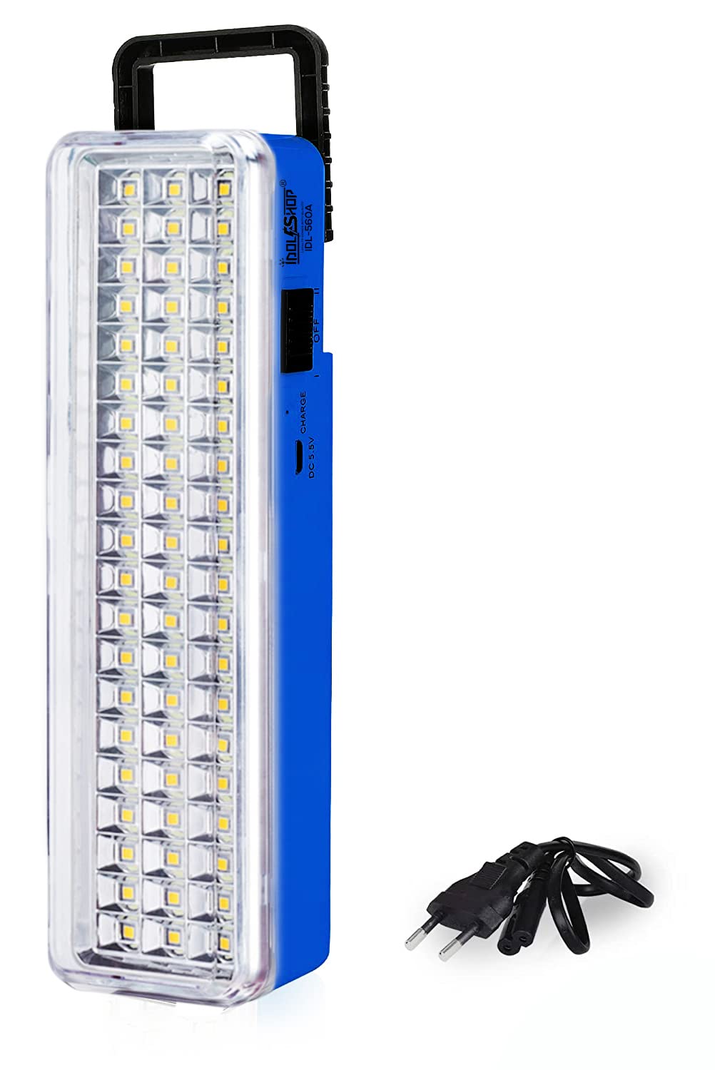 IDOLESHOP® 60 Hi-Bright SMD Light with Electric Charging Rechargeable Lantern Emergency Light (Blue)-image-29