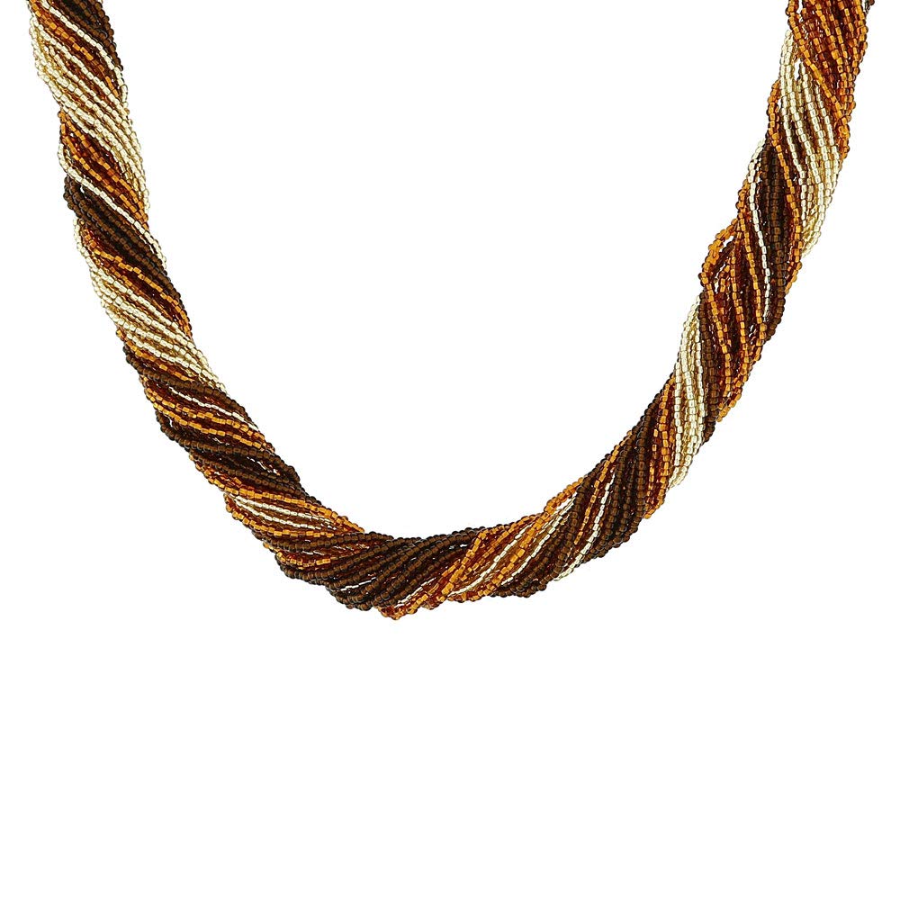 Venetiaurum - Collana Multifili Torchon per Donna in Vetro e Argento 925 - Gioiello Made In Italy Certificato