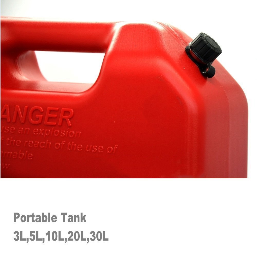 sxma Depósito de combustible latas para 2,6 gallon portátil aceite de combustible Gasolina Diesel de Gas tanque de copia de seguridad de emergencia (10L, rojo)