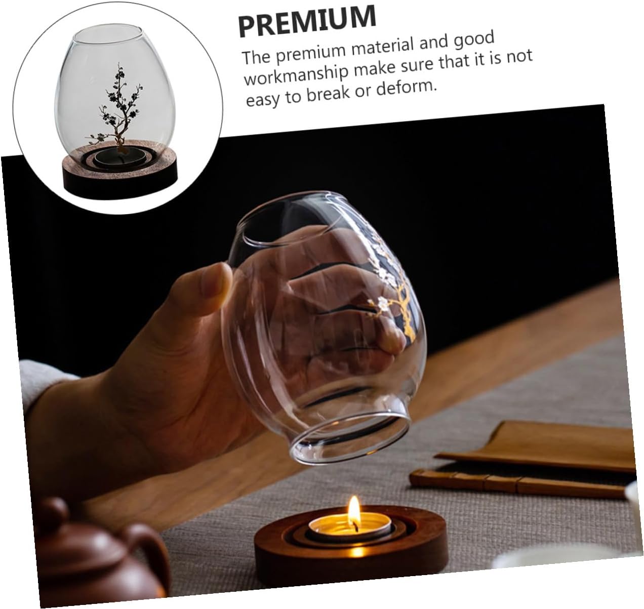 Operitacx Glass Candle Shade with Flower Pattern Glass Cover for Candle for Romantic Dinner and Home Décor