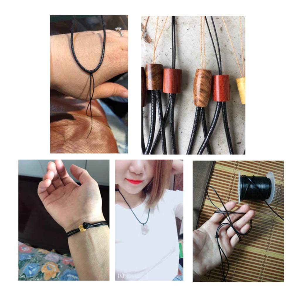 Corda In Cotone Cerato, 100 M, Colore: Nero, 1 Mm, Per Bracciali - Foto 6