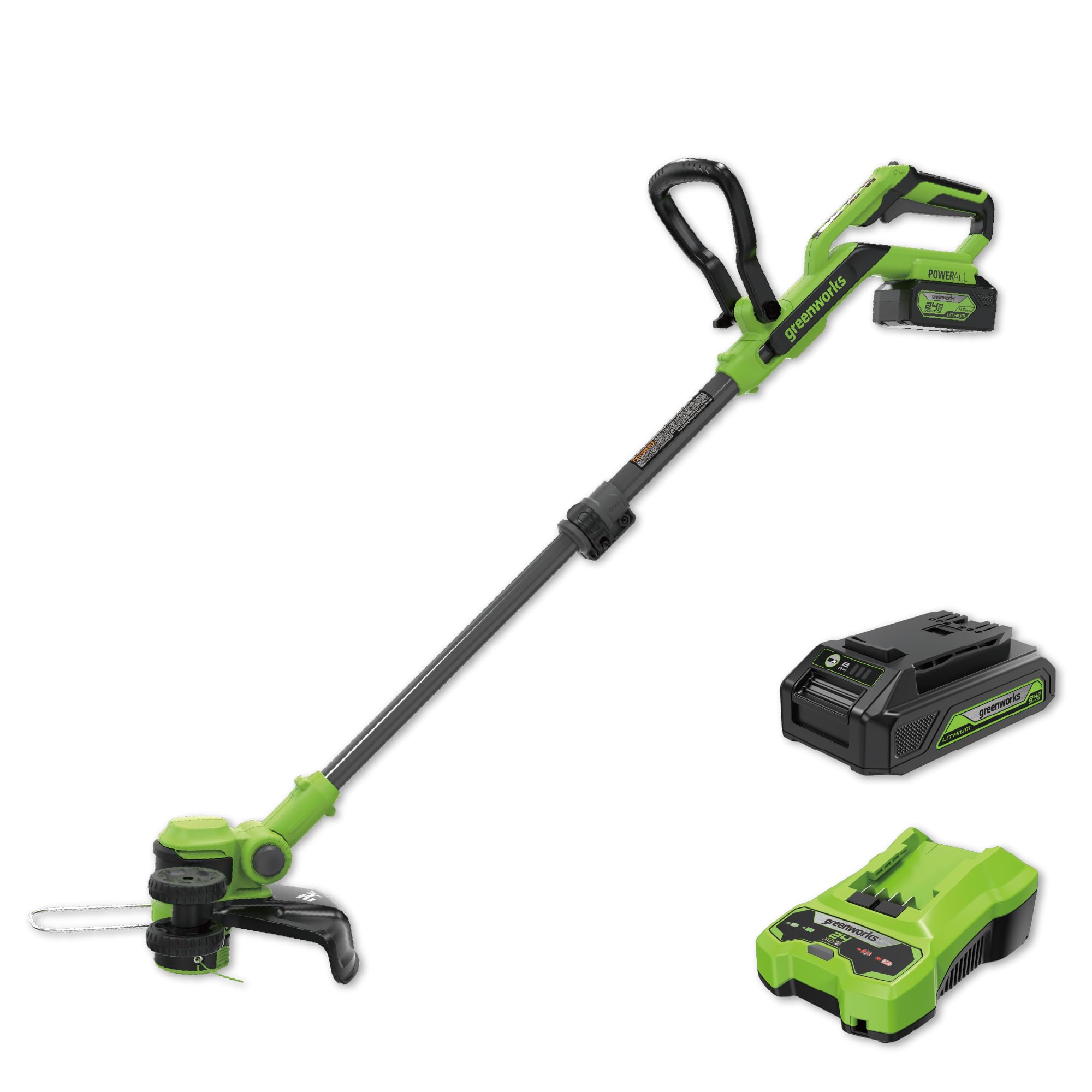 Amazon | Greenworks 24V バッテリー草刈機 ST24DA2 2.0バッテリー