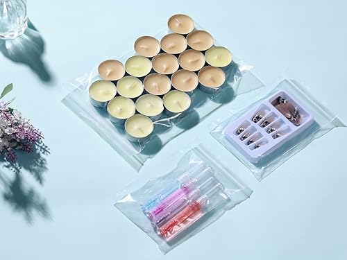 Miniatura 9 de Bolsas de polietileno con cierre transparente de 6 x 9 pulgadas, 1000 bolsas de plástico resellables con cierre de cierre para embalaje, dulces,