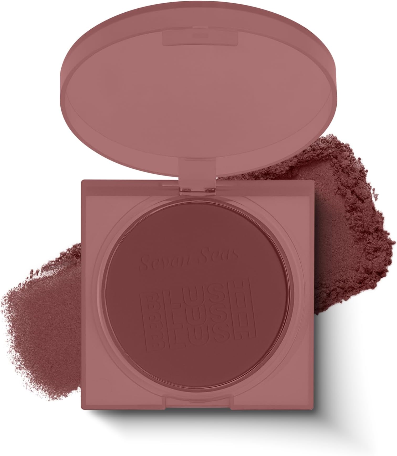 Blusher and Eyeshadow Palette | Highly Pigmented Blusher With Brush Inside | Matte Finish | Easily Blendable | Travel Size | Long Lasting and Lightweight Blusher and Eyeshadow Palette for Women (06-Garnet)