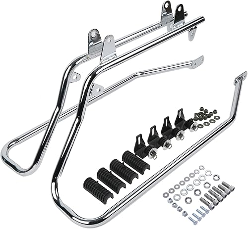 Miniatura 2 de TCMT Alforja extendida sin pintar de 5 pulgadas, conversión cromada, apta para modelos Harley Softail Heritage Deluxe 1984-2017 (excepto para los