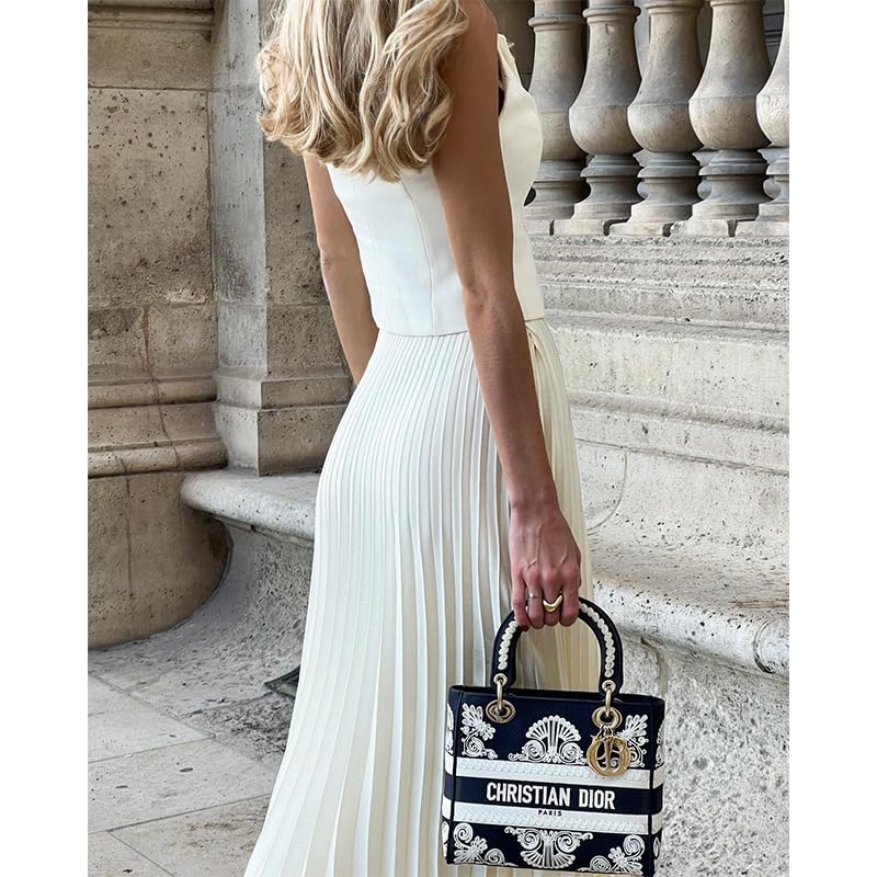 Pleated Midi Skirt & Vest Set3