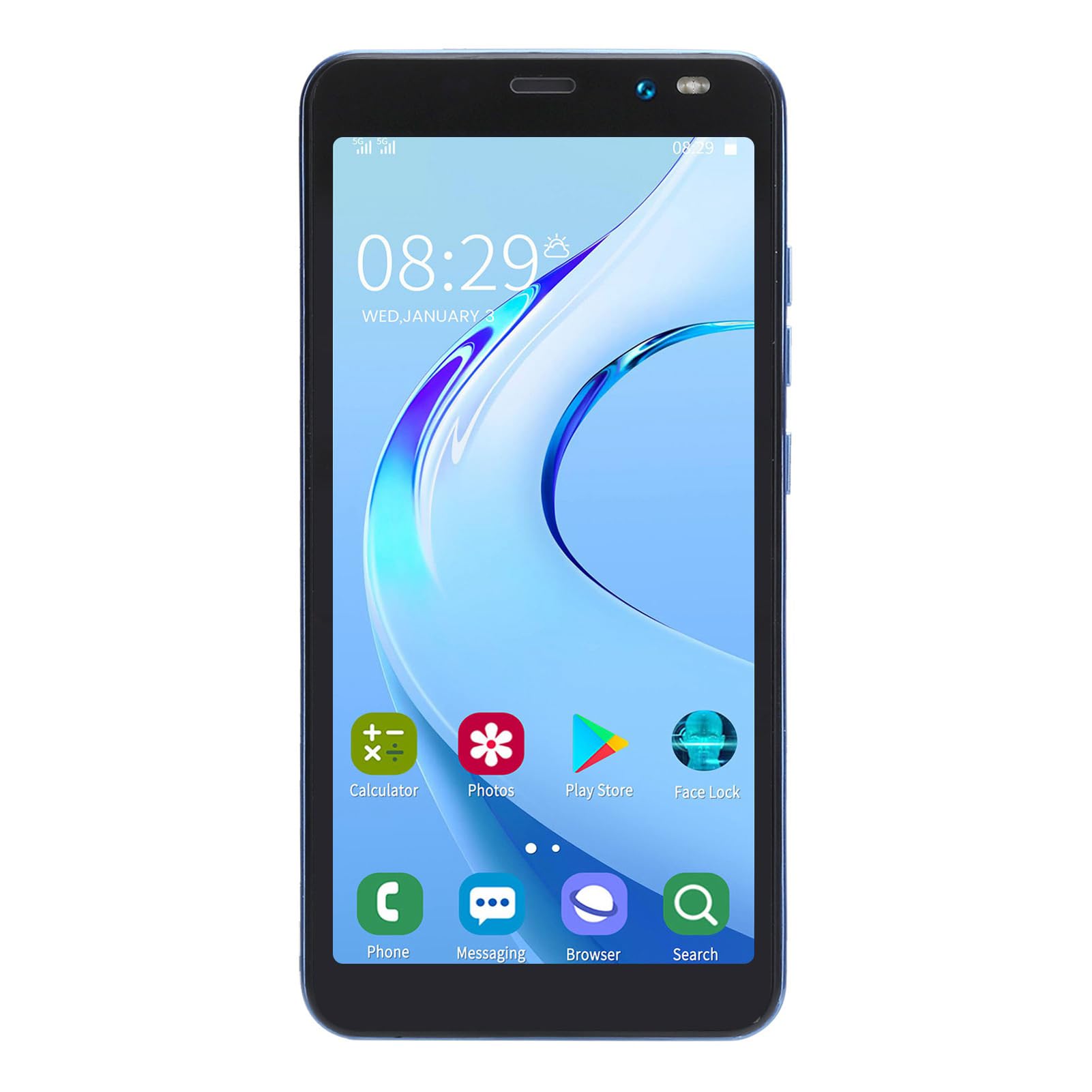 Smartfon Rino4 Pro, 5,45 Cala Z Odblokowaniem Twarzą, Podwójne Karty, Podwójny Tryb Gotowości MTK6572, Dwurdzeniowy Procesor, Rozdzielczość 460 X 960, Smartfon 512 MB I 4 GB(Niebieski)