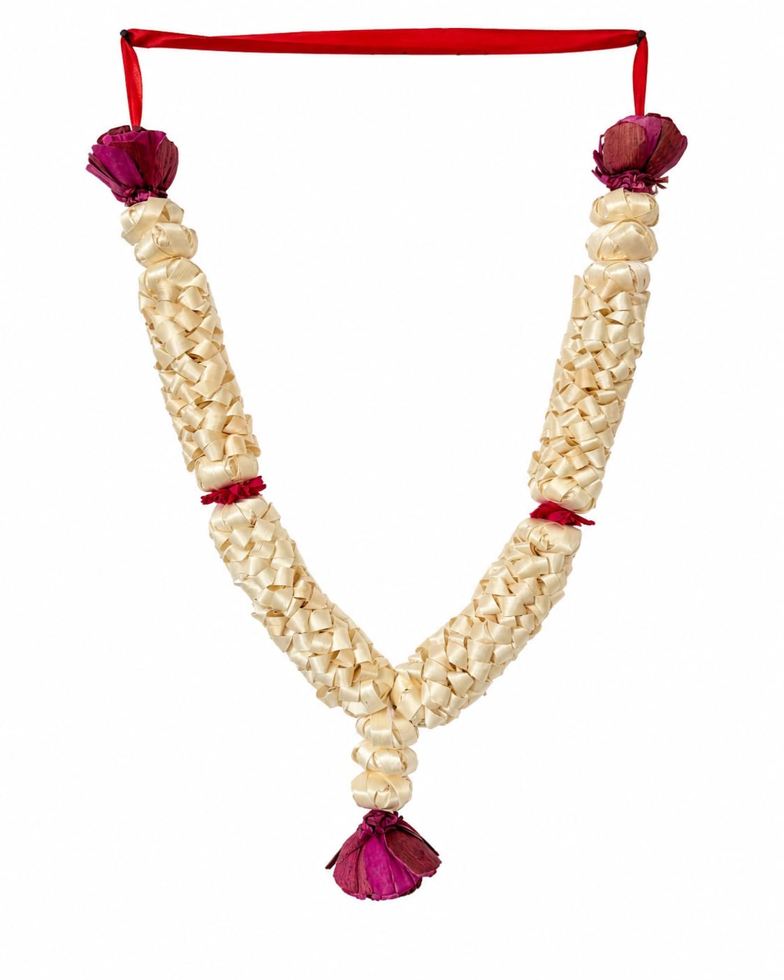 Sandalwood Processed Photo Frame Mala | Chandan Scented Wooden Chaal | Wooden Garland | Traditional Mala for God, Ancestors and Pitra, Pooja Room (18 Inch/45cm) (2 Ghar)-image-16