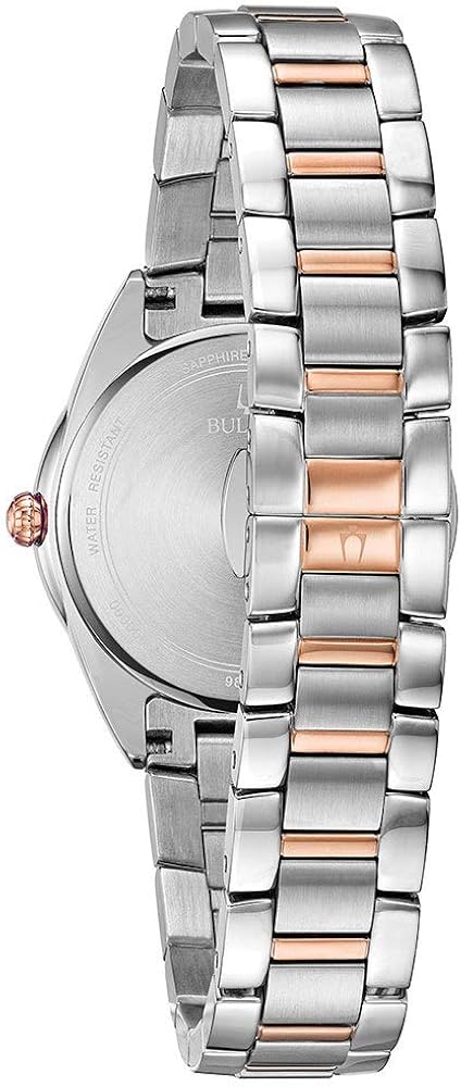 Bulova Orologio Analogico Quarzo Donna con Cinturino in Acciaio Inox 98P183