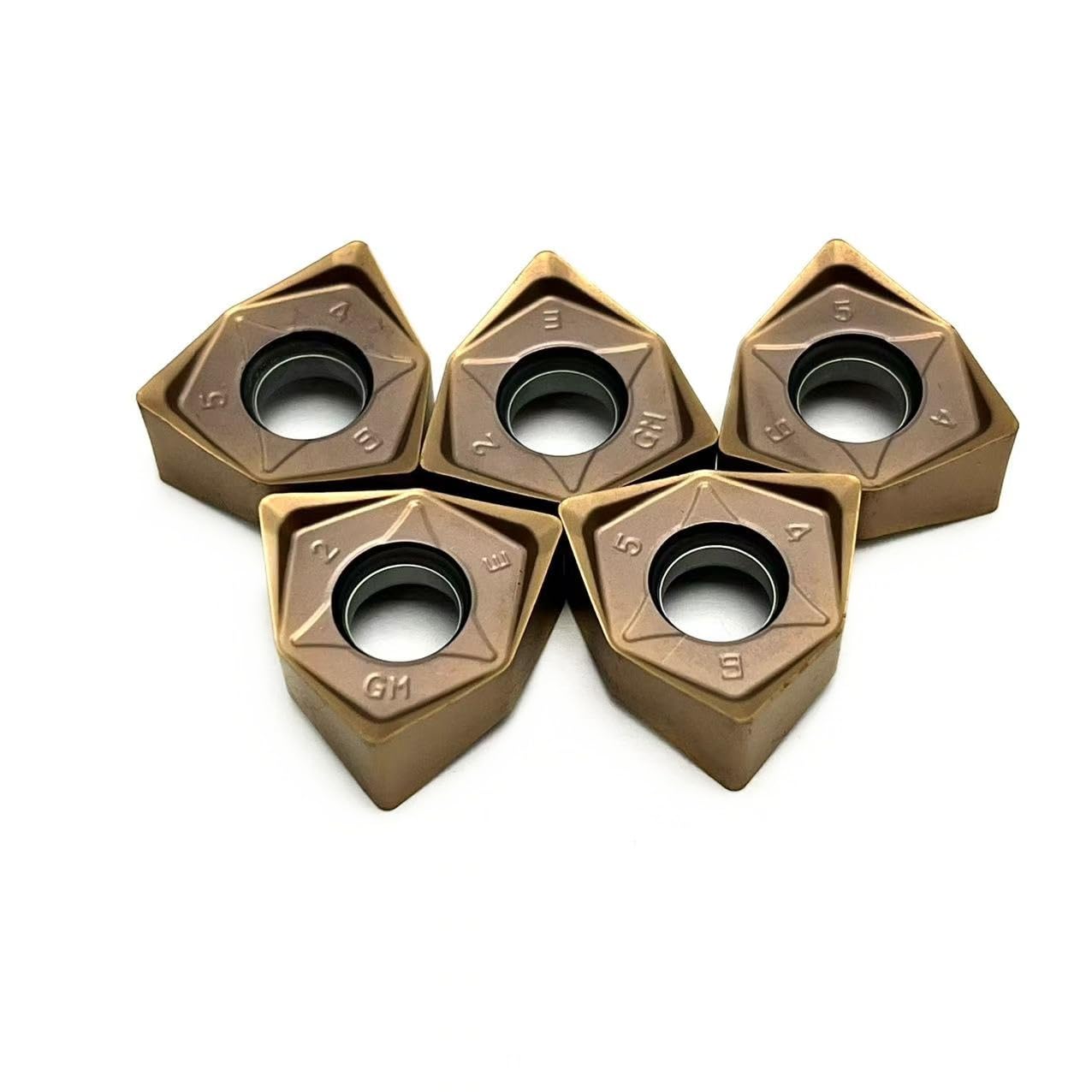 10pcs WNMU080608EN KT8030 KT8060 CNC Carbide Insert Indexable Lathe Milling Inserts 90 Degree Double-Sided Replacement Insert(WNMU080608EN KT8060)