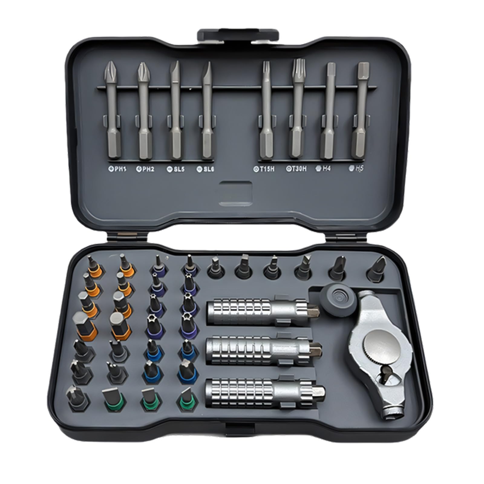Complete 47 Piece Screwdriver Set Including Steel Tips for Furniture Bikes Electronics Maintenance Tip Screwdriver Set