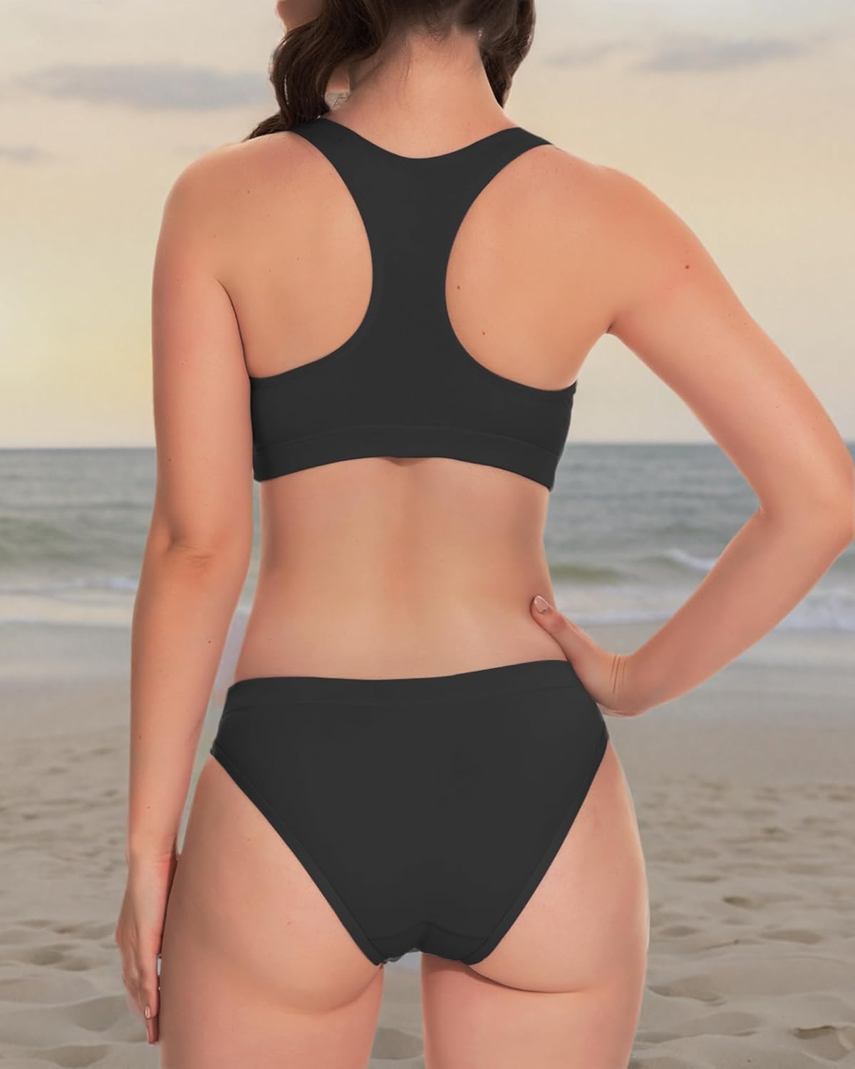 Beautikini Period Swimwear Two Piece Menstrual Leakproof Sporty Bikini Sets Bathing Suit Period Swimsuit for Teen Girls - Image 7