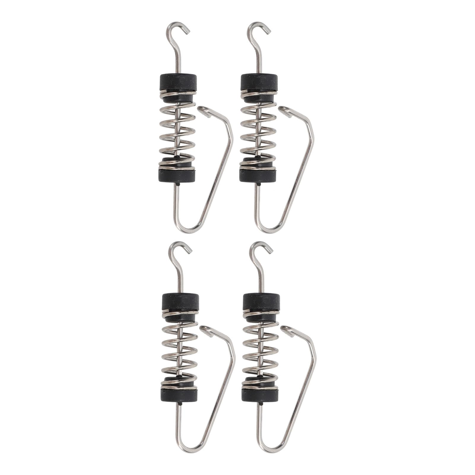 Marine Flagpole Clip, Spring Loaded 4 Pcs Boat Flag Clips Easy Installatio Rust Resistant Stainless Steel for Ships