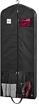 Dress Garment Bag, Black, 65" L x 26" W x 5" D, Nylon, Zipper Closure, Extra Long Size, Clear Window, Travel Friendly