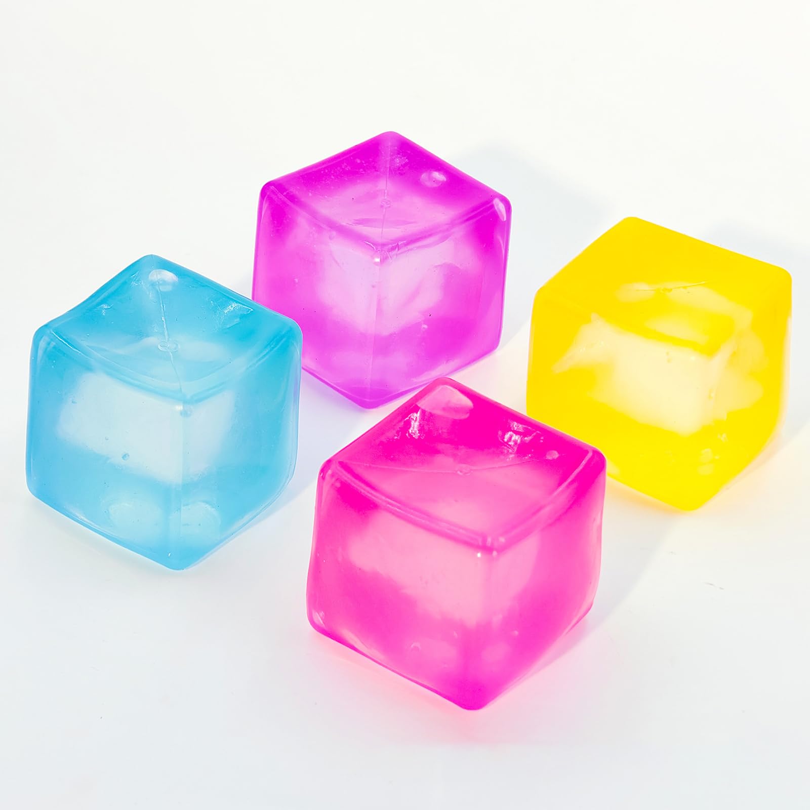 Nee Doh Nice Cube Squishy Fidget Toys Stress Ball Nice Ice Cube Toy Slow Rising Stress Relief Nee Doh Squishy Sensory Fidget Squeeze Toys Soft Anxiety Balls Party Favors Gift for Adult Kid (01-Blue) — view 7