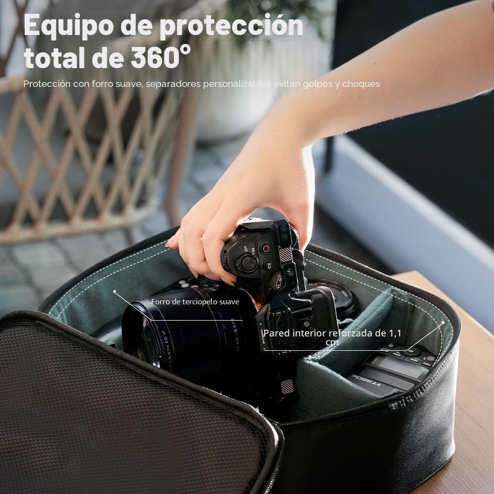 AMBITFUL Bolsa de Transporte Zoom P7 para Dispositivos de fotografía de Gran Capacidad, Funda de Almacenamiento Multifuncional para Mini dron y Otros Accesorios, con esponjas Gruesas y Capa Interior