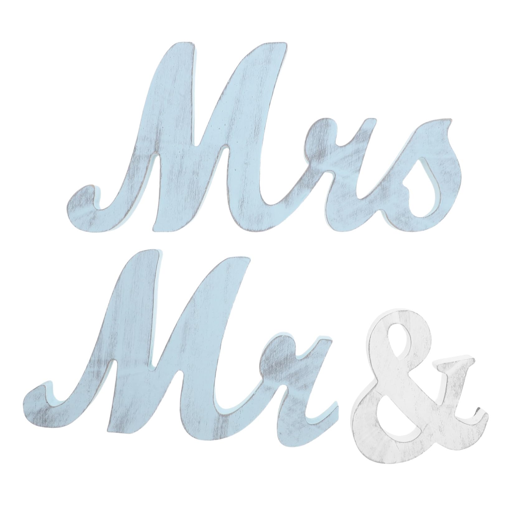 Sosoport Decorazioni per Matrimonio in Legno Mr e Mrs, Centrotavola Elegante per Anniversari Design Romantico, Facile da Montare, Set