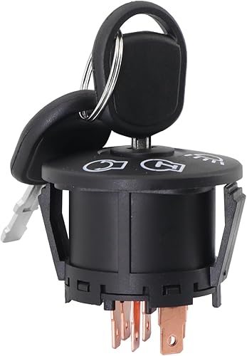 Miniatura 9 de Interruptor de encendido con llave 7 terminales de repuesto para John Deere L100 L105 L107 L108 L110 L111 L118 L120 L130 125 135 145 155c 190c G110,