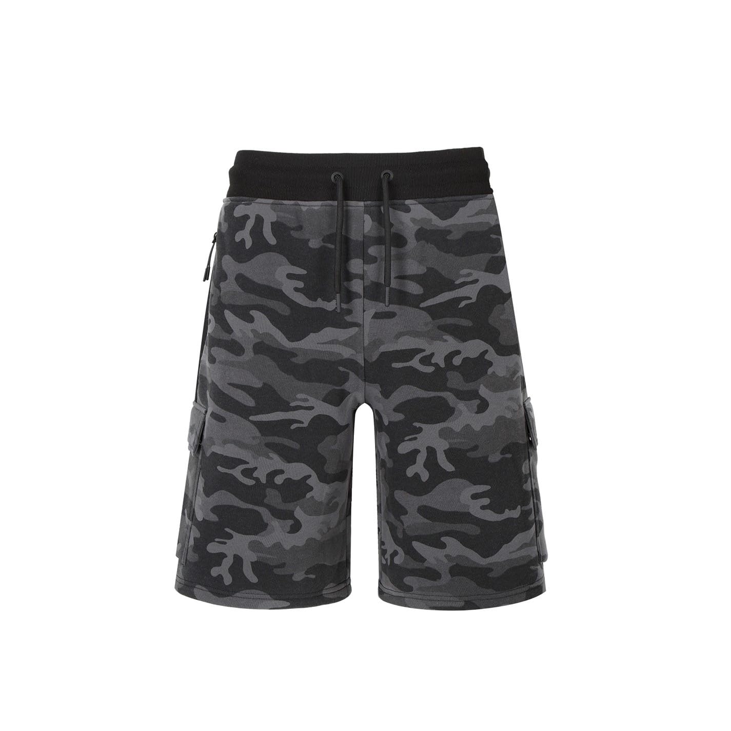 Everlast Mens Premium Cargo Shorts Black Camo M